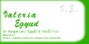 valeria egyud business card